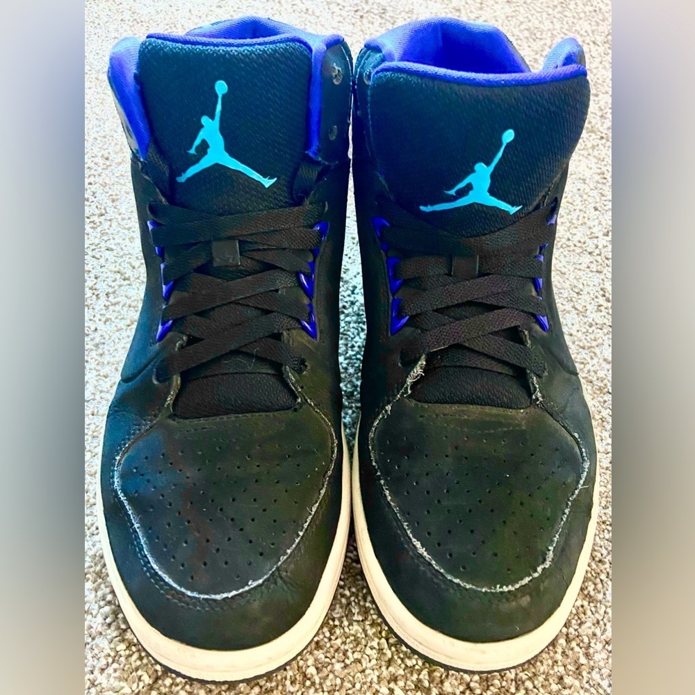 Jordan 1 Flight 3 Black Blue Lagoon Hi Top Sneakers Size 7.5 EUC